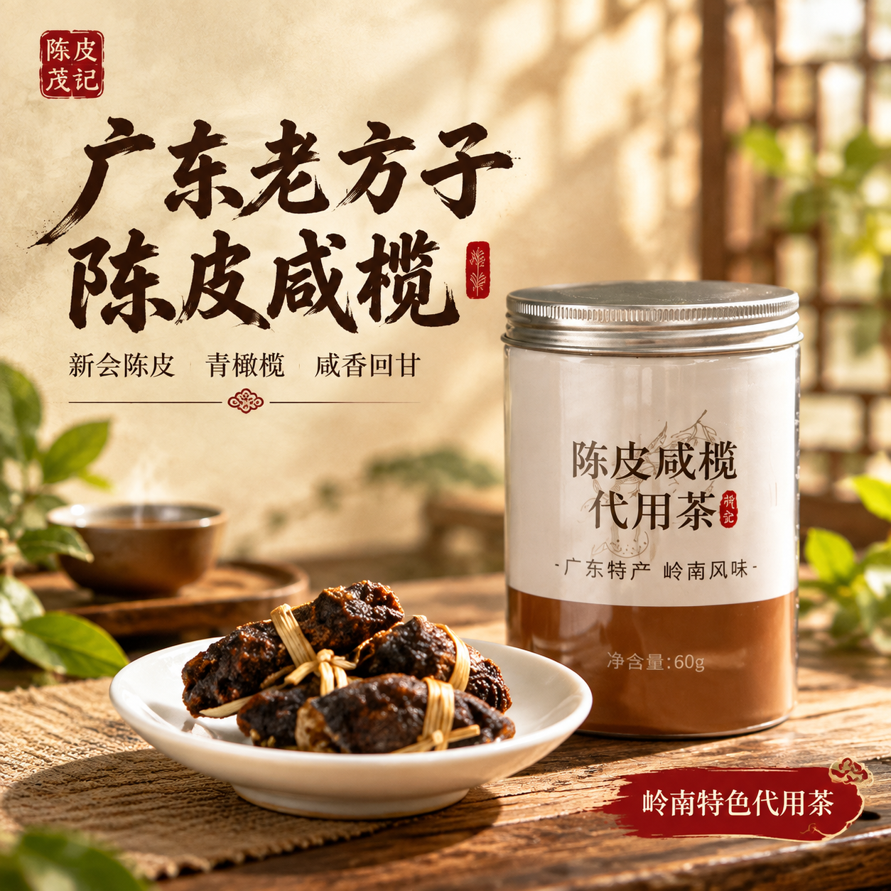 [主图-1] 广东老方子陈皮咸榄代用茶 首图点击率 突出岭南特… - 图片创意预览