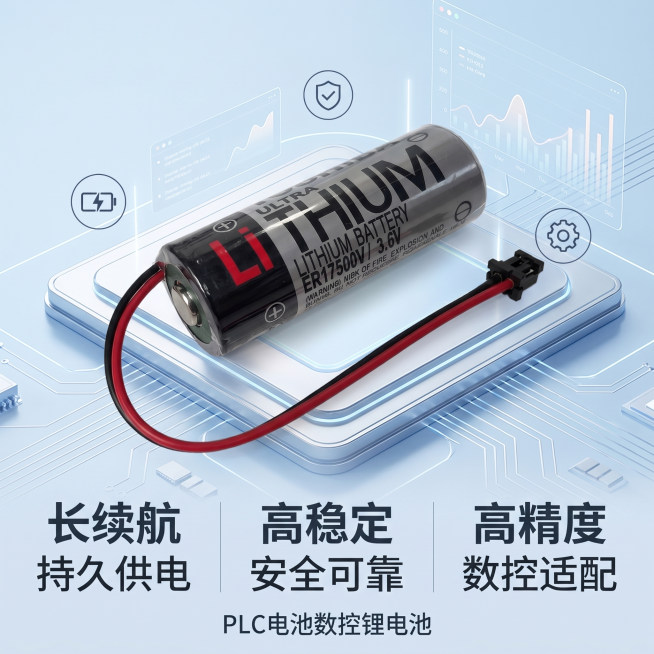 [主图4] 东芝ER17500V锂电池性能卖点展示主图 3C数码工业科技风 商业摄影质感 光线通透高级 产品清晰真实 画面干净高级 元素：东芝锂电池主体放置在科技感测试台面上 周围点缀极简的性能图标元预览效果