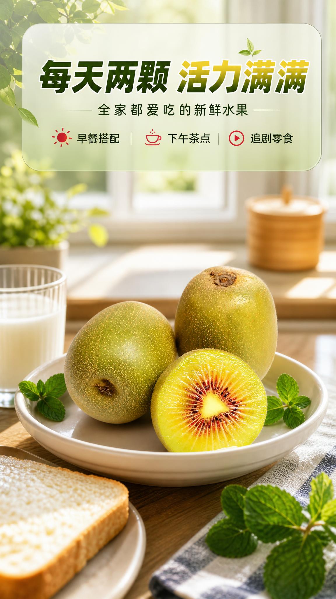 [商品] 使用【图1】西峡红心猕猴桃；保留整果与切面的形态、颜… - 图片创意预览