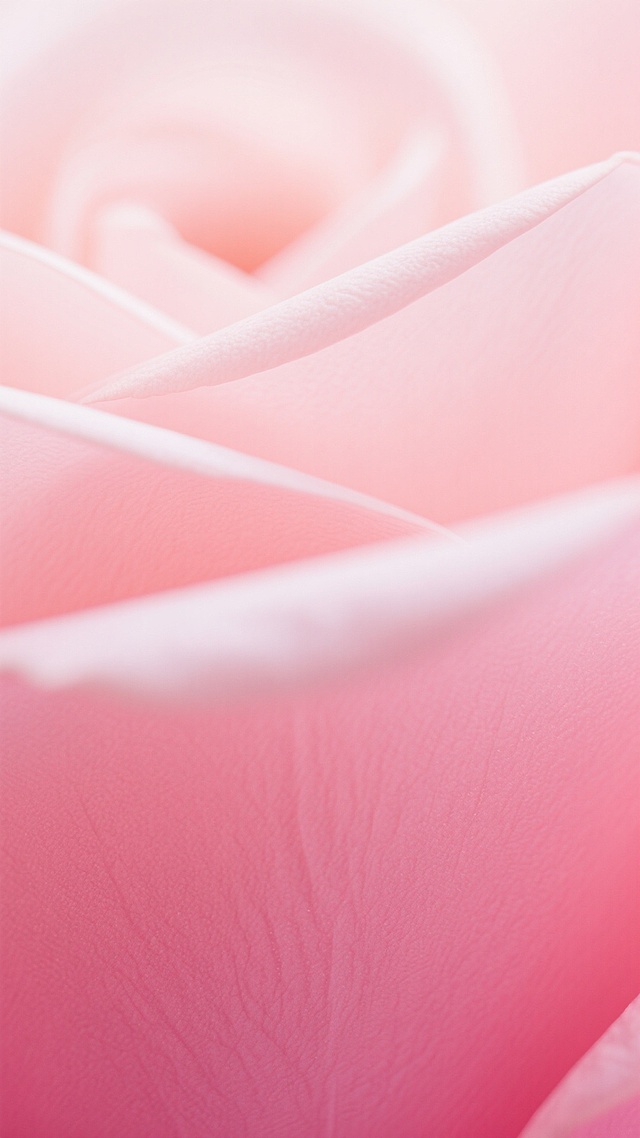 微距特写视角，纯净平滑的渐变背景由顶部轻柔的浅粉色渐变为底部深沉的粉玫瑰色，色彩饱和度均匀柔和，背景无一丝纹理图案，尽显极简纯净，营造出温暖宁静的氛围，完美适配背景素材需求