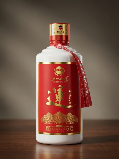 白酒瓶精修，带 c4D 照明和照明渲染、比例 「3:4」生成4张图预览效果