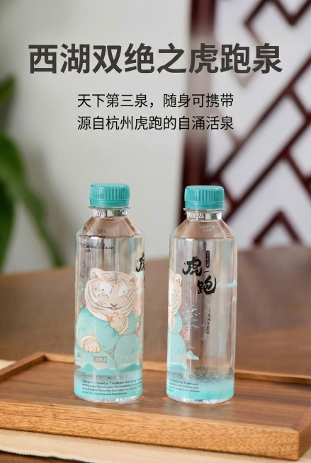 主题：西湖双绝之虎跑泉
副题1：天下第三泉，随身可携带
副题2：源自杭州虎跑的自涌活泉预览效果