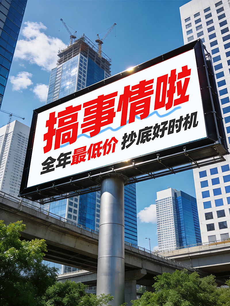 房地产房源促销宣传创意大字实景风小红书封面