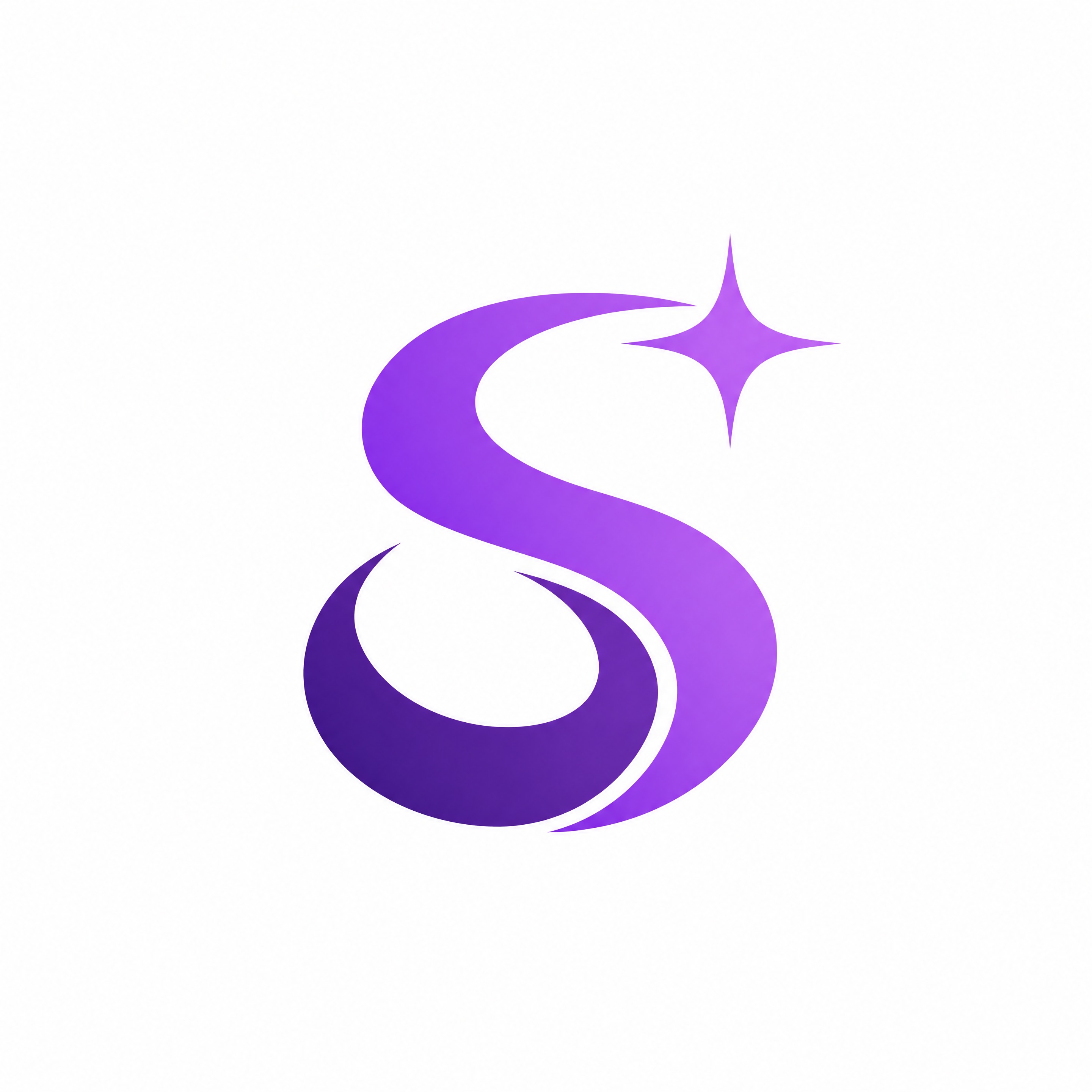 极简专业风格的软件logo设计，纯图形icon。字母S（星启S… - 图片创意预览