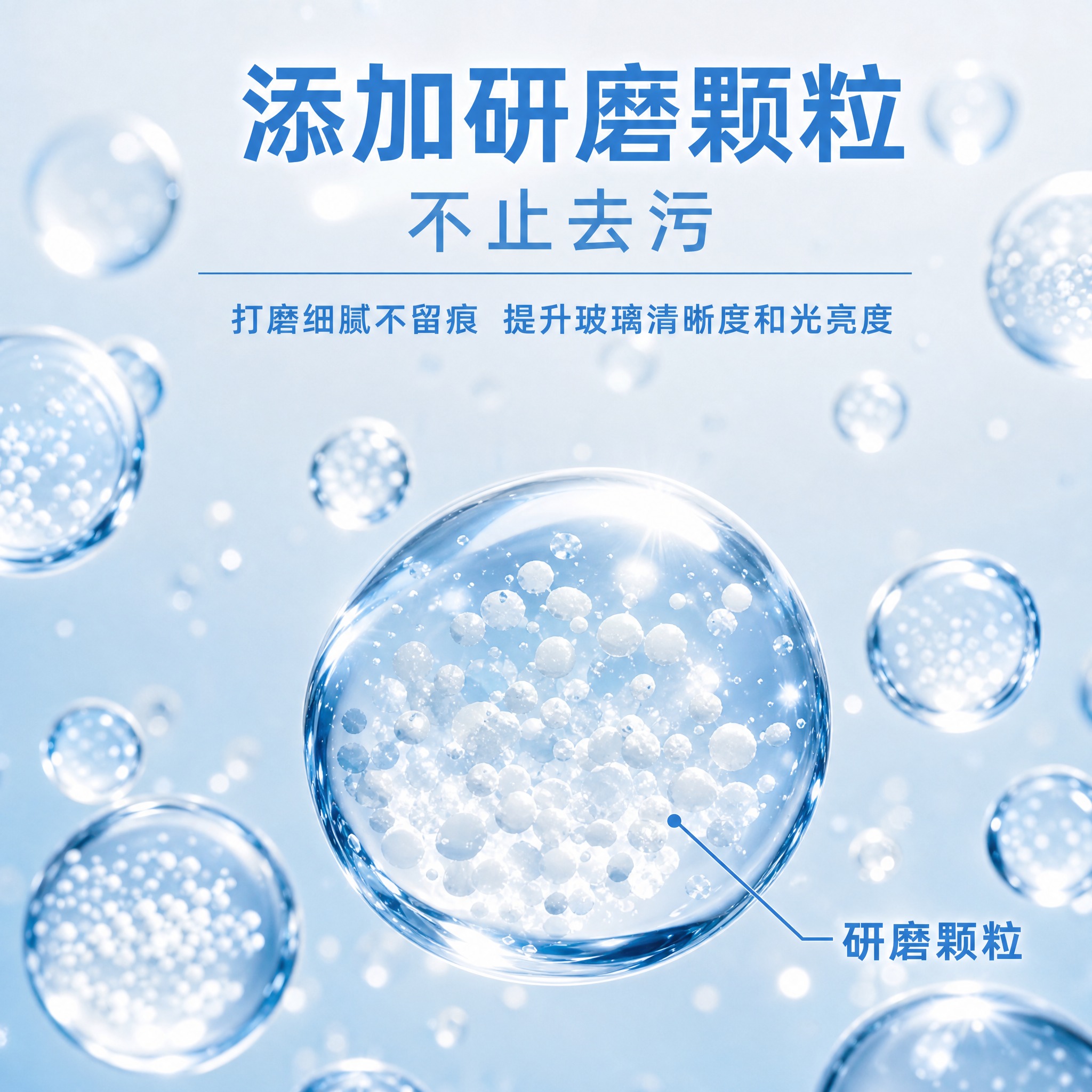 [主图-2] 成分卖点图，展示产品添加研磨颗粒的核心卖点，用水… - 图片创意预览