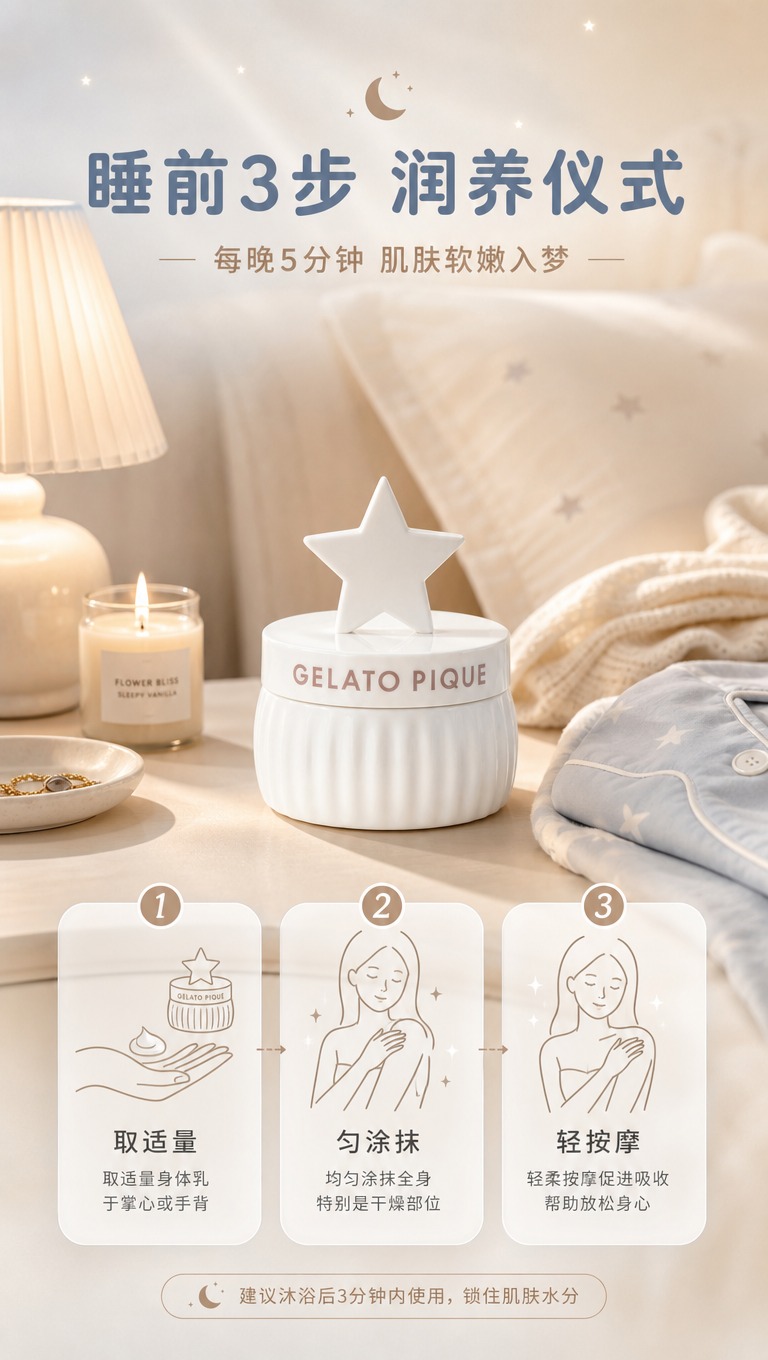 [商品] 使用【图1】GELATO PIQUE星星身体乳奶白色… - 图片创意预览