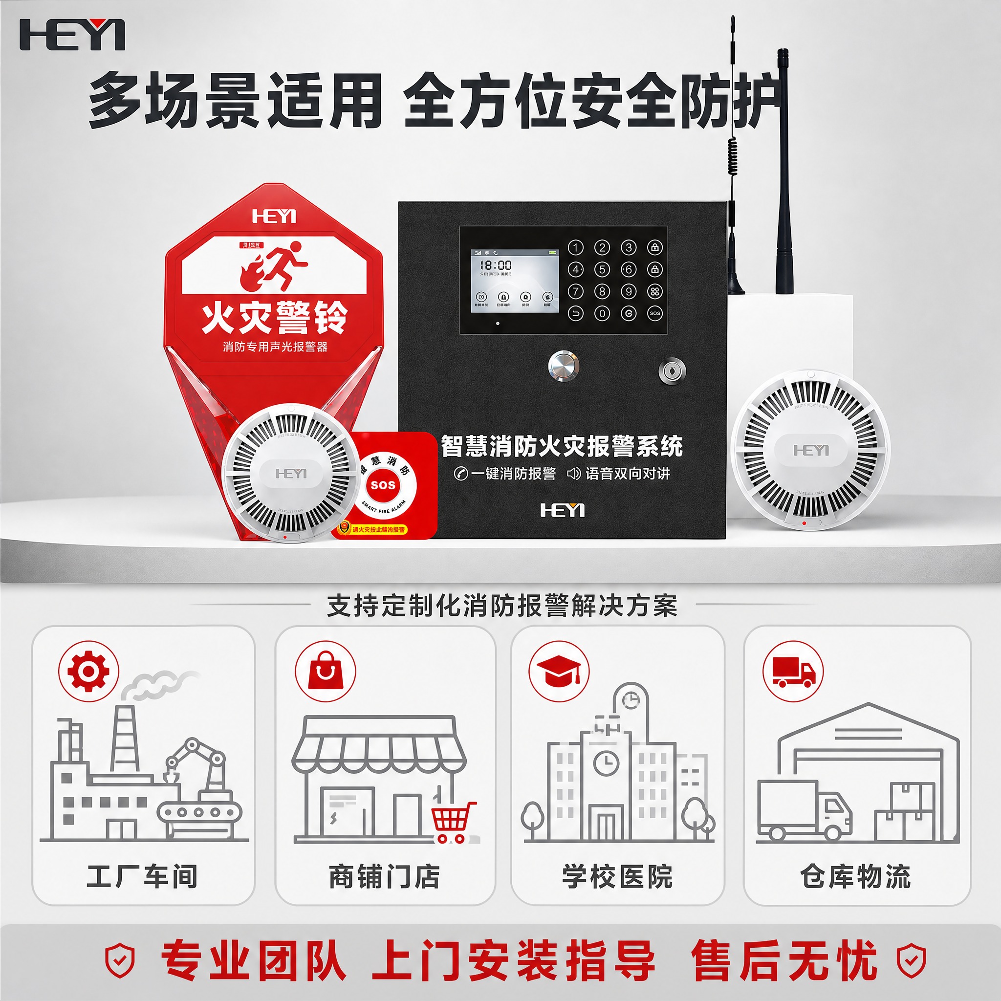 [主图-4] 适用场景与方案图，主题为多场景应用展示，说明产品… - 图片创意预览