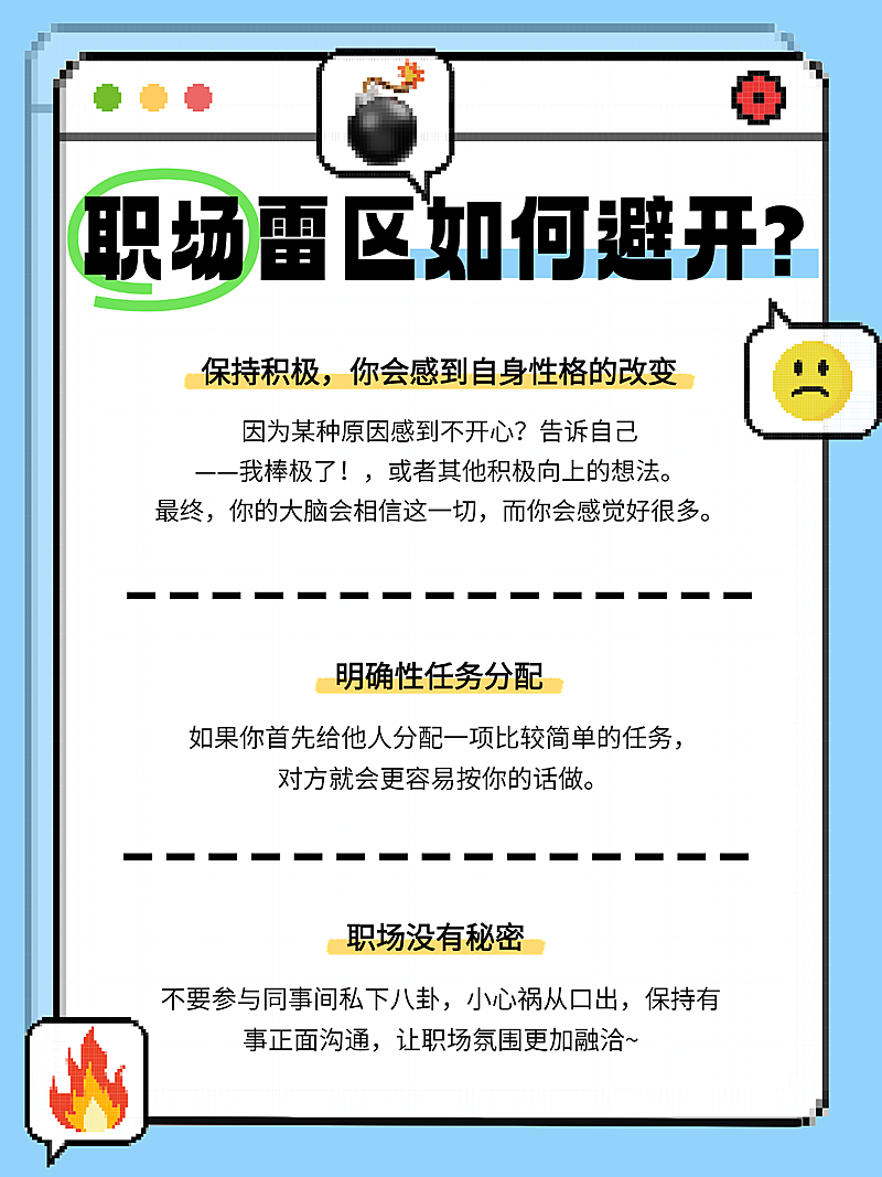 企业职场知识科普攻略像素风小红书配图