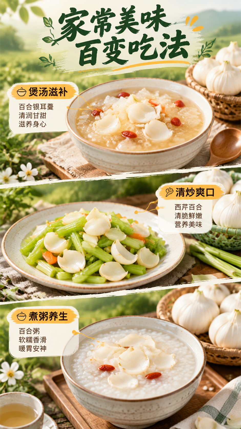 [商品] 使用【图1】兰州鲜百合，保留百合洁白饱满外形与自然色… - 图片创意预览