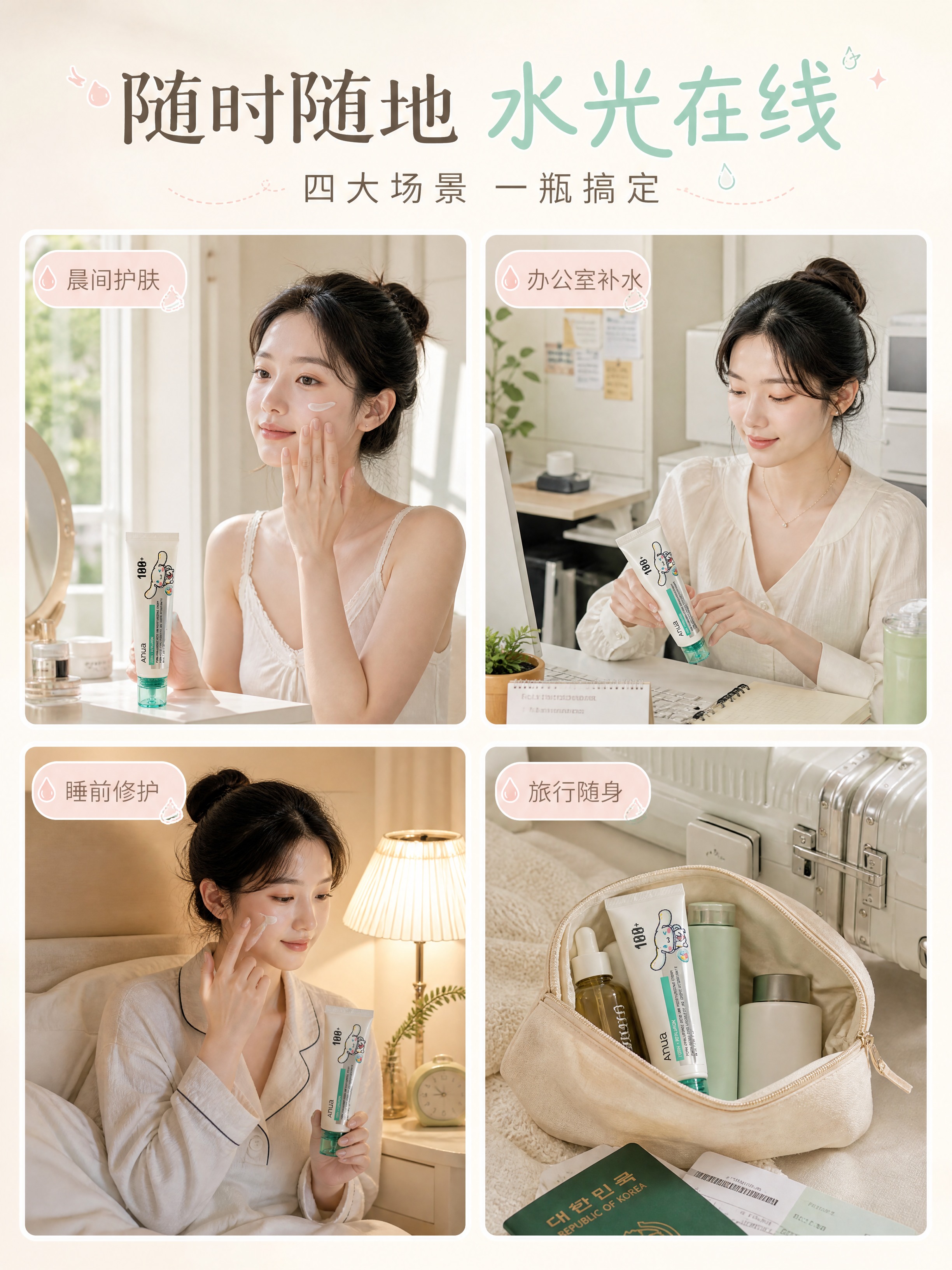 [商品] 使用【图1】Anua 100玻尿酸保湿面霜（玉桂狗联… - 图片创意预览