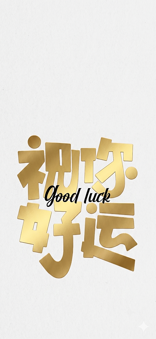 祝你好运改成金色