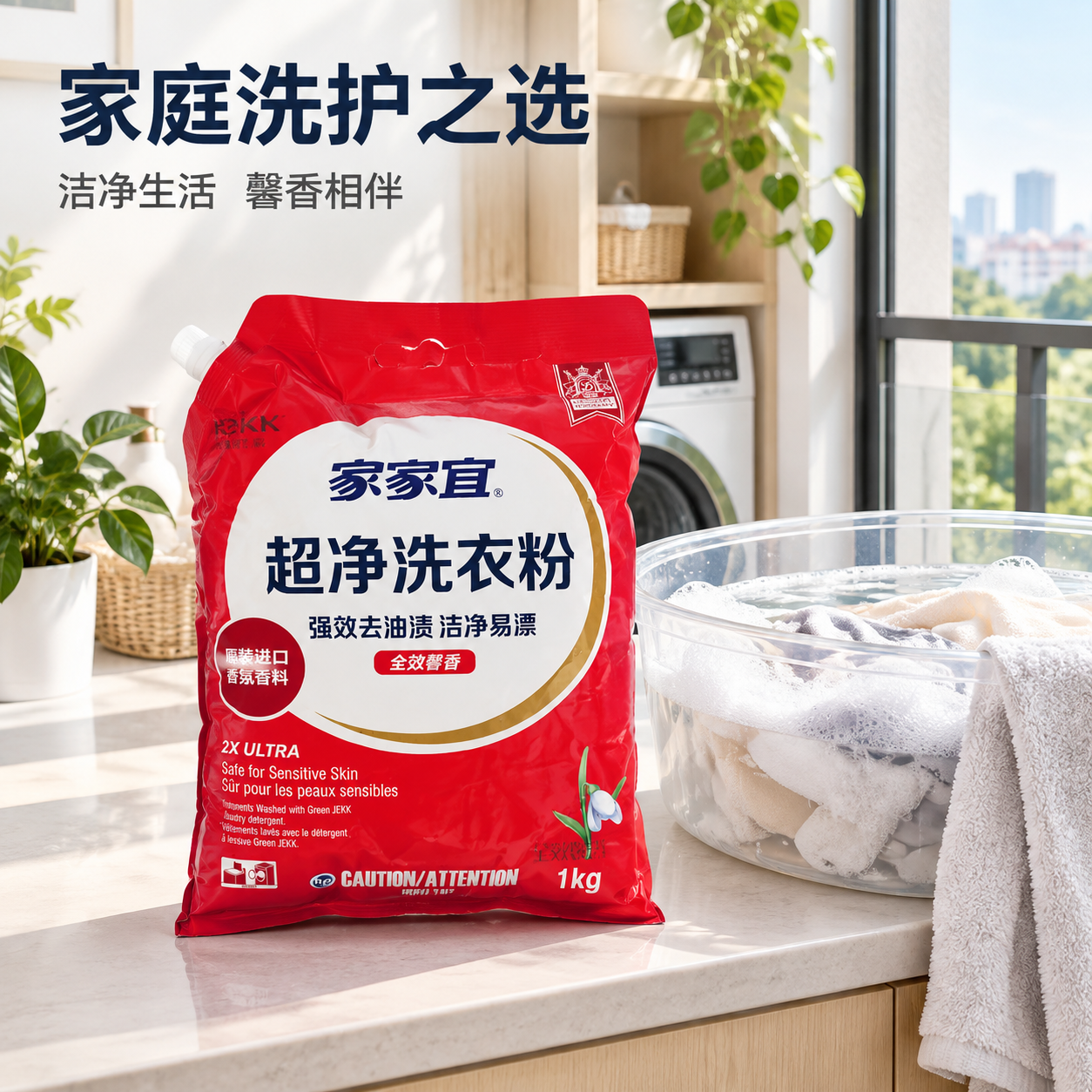 [主图-4] 详情图-家庭阳台洗衣场景沉浸展示，真实使用场景与… - 图片创意预览