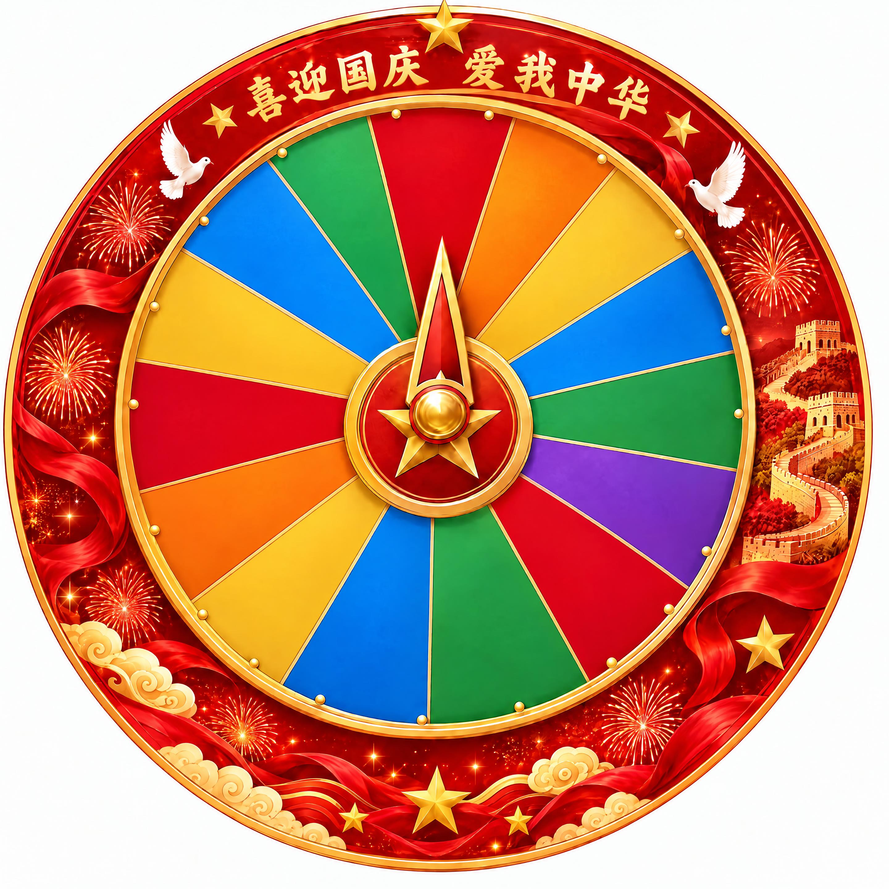 编辑转盘图片：去除转盘外圈左侧的华表柱和底部的天安门城楼，用红… - 图片创意预览