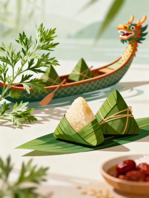 端午节  画面精美 平面设计 无文字 高级 景深预览效果