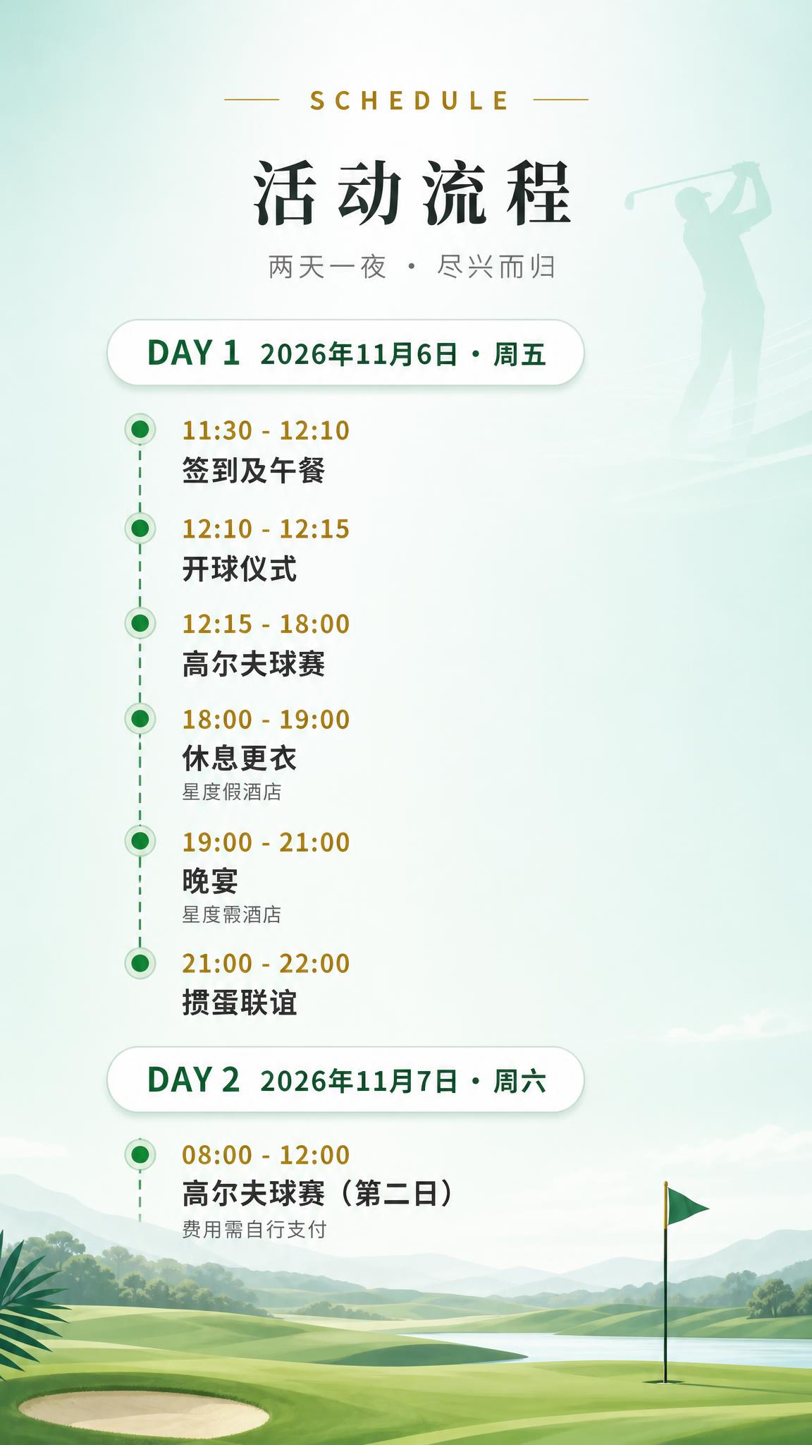 制作H5邀请函第4屏：活动流程页。 背景为浅青绿色渐变，延续整… - 图片创意预览
