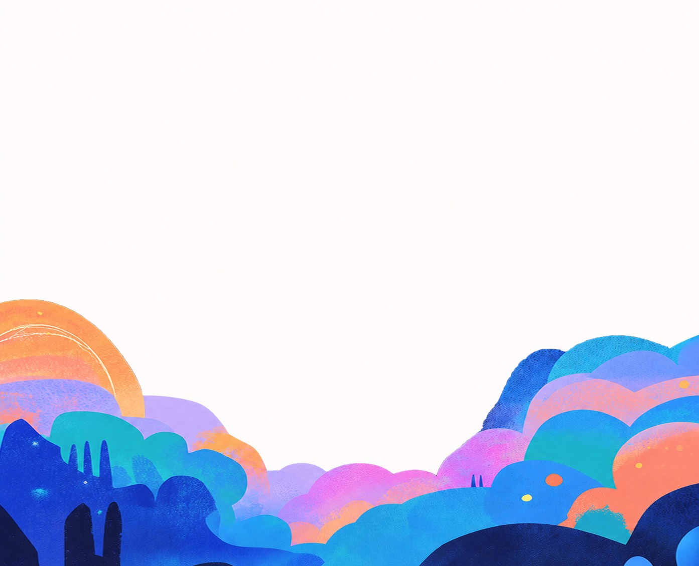 移除画面中间的火箭和尾焰火焰，将火箭下方被遮挡的彩色云朵山峦部… - 图片创意预览