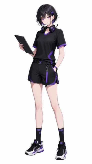 简化衣服上的印花和图案，保留整体穿搭和人物造型不变，让服装样式更加简约预览效果