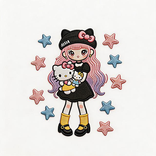 把图像周围刺绣的毛边收一收