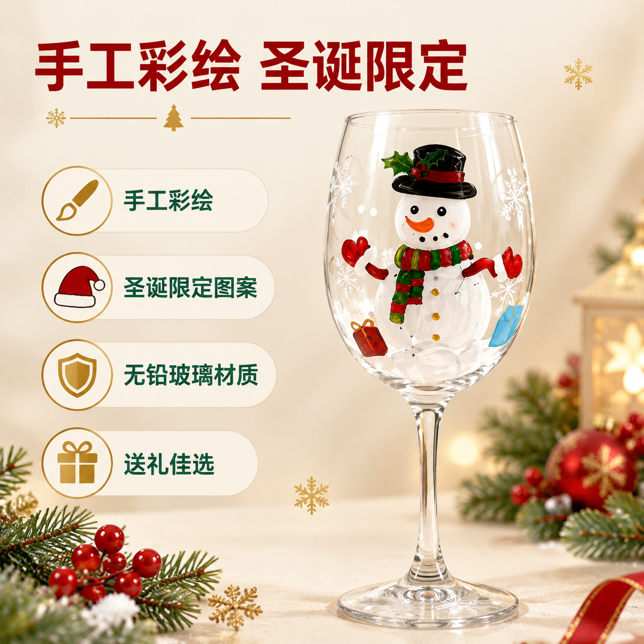 [主图-2] 核心亮点 手工彩绘工艺与节日氛围价值 [统一基调… - 图片创意预览