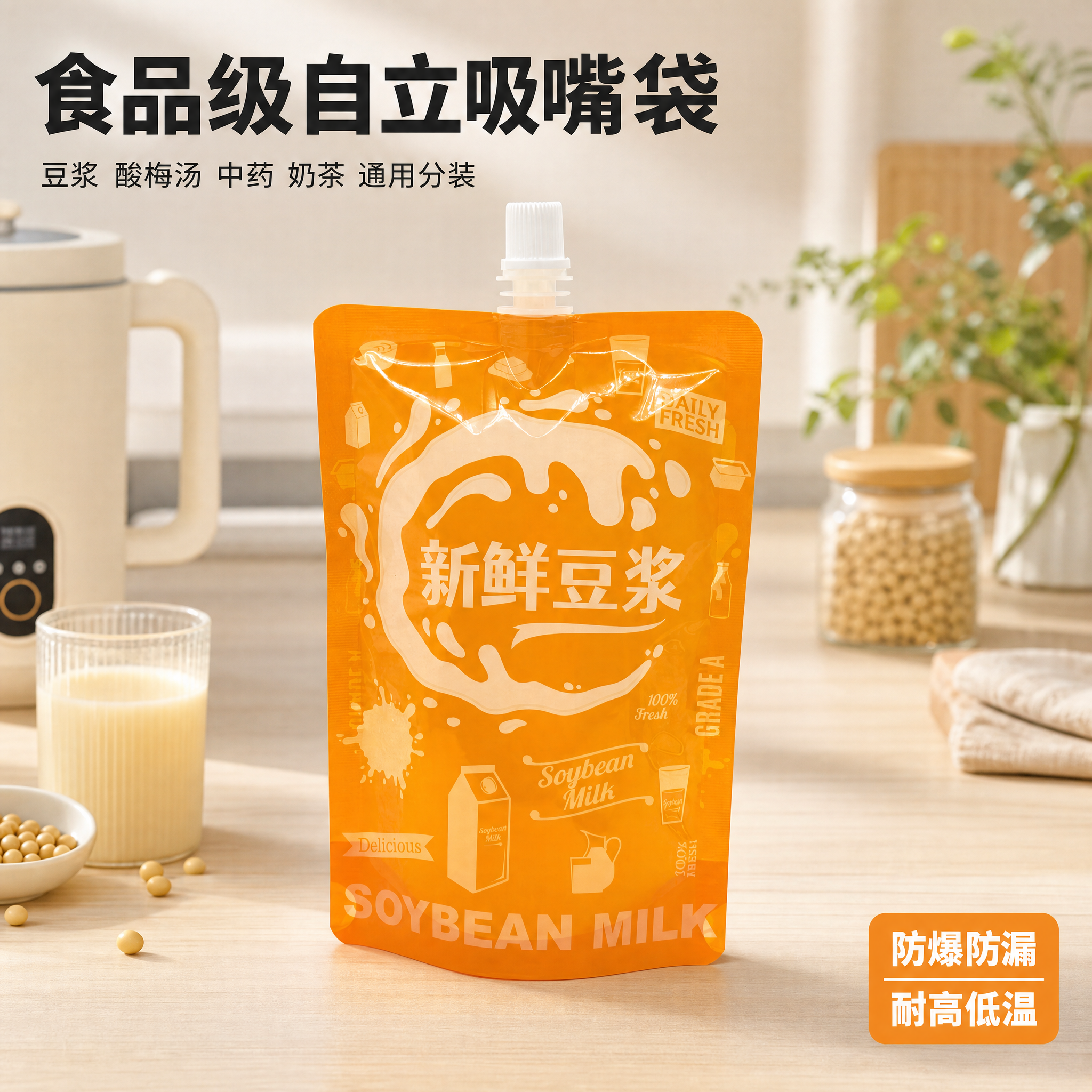 [主图-1] 食品级自立吸嘴袋 洁净首图 整体产品展示。 [统… - 图片创意预览