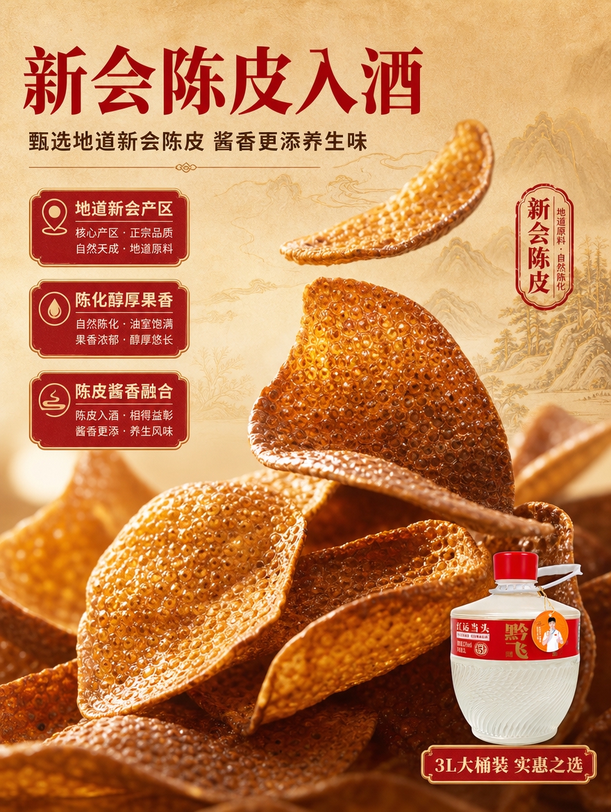 [商品] 使用【图1】黔飞红运当头53度3L大桶装白酒小图置于… - 图片创意预览