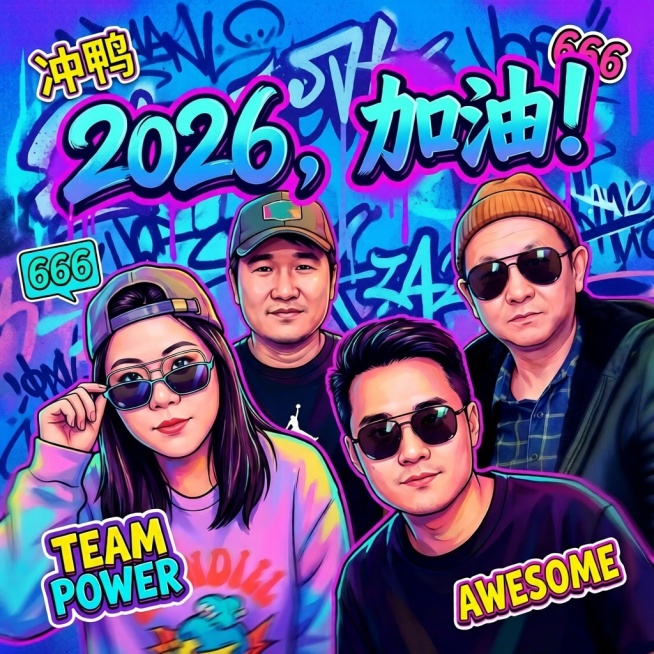 把 2026公司年会 改成 2026，加油！预览效果
