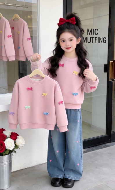 用图1的衣服和裤子给替换2的人物身上穿的衣服裤子和旁边衣架上的衣服，保留原场景光影，保持图2的人物五官发型不变，图片宽高尺寸不变，背景不变，模特鞋子不变，人物姿势不变，保持图1的衣服裤子的款式和颜色不预览效果
