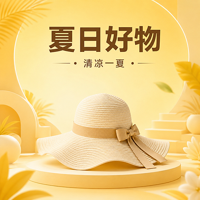 App类别：淘宝、京东、拼多多 利益点：品类全、种类多、大牌多 创意方向：品质生活，大牌优惠，618电商节 需要出现符合超值好物主题的商品小图标：比如购物车、礼盒、购物袋、化妆品礼盒、饰品礼盒包装、口红、面霜、香水、爽肤水、精华液、防晒衣、防晒帽、防晒袖套、夏季短袖、零食、厨房用品等， 不要出现人物、人手、手机、大脑、金币、红包、英文字母、货币符号、皇冠、钻石，需要出现符合超值好物主题的卡通小图标，1:1图标位于图片左侧，画面左侧放置2个简约精致好物小图标，不要超过2个，右侧空出来，2.5D 简约风格，暖色系简约场景化背景（填满整张图），图标占比≤40%，右侧留白；核心主题：超值好物、品质生活，无人物 / 人手 / 手机 / 大脑 / 金币 / 红包 / 英文字母 / 货币符号 / 皇冠 / 钻石 / 商品品牌名称。1:1图标位于中间偏下一点，2.5D 简约风格，暖色系简约场景化背景（填满整张图），中间偏下放置 1 个简约精致，图标占比不超过画面40%，每套图图标不得重复标，核心主题：超值好物、品质生活，无人物 / 人手 / 手机 / 大脑 / 金币 / 红包 / 英文字母 / 货币符号 / 皇冠 / 钻石 / 商品品牌名称。 风格：2.5D，简约风格 背景：符合618电商节主题的场景化背景，背景简约，背景暖色系，深红色或者橙色，背景填满整张图 数量：10