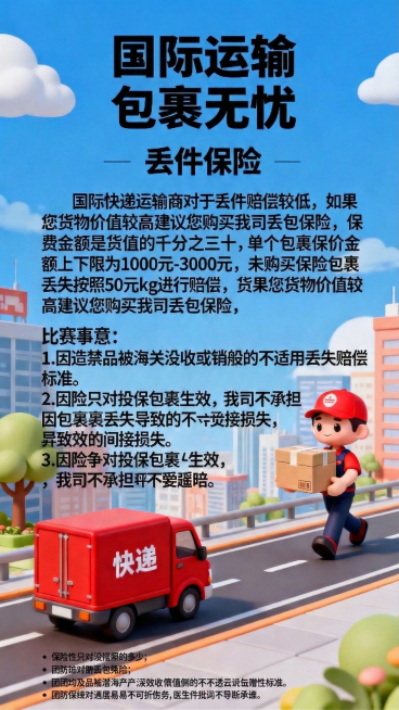 将图中的文字“保品金额是货值1分之三十”修改为“保费金额是货值的千分之三十”，其余所有内容、风格、文字格式保持不变预览效果