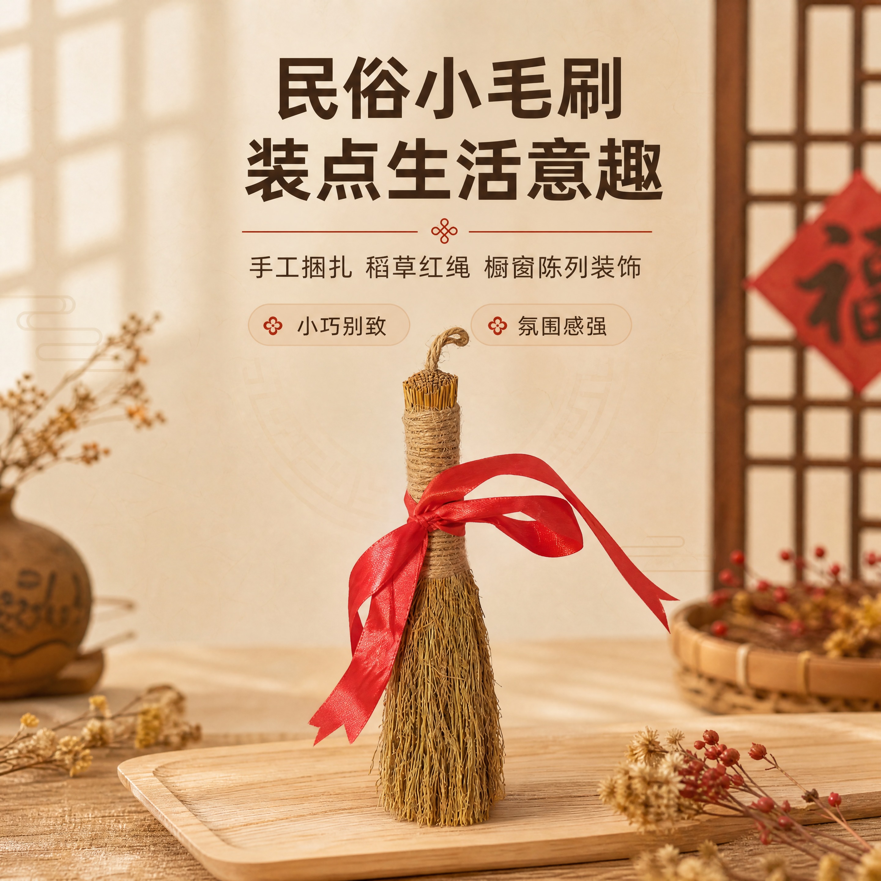[商品] 使用【图1】稻草小毛刷捆红绳单支图；保留稻草刷毛自然… - 图片创意预览