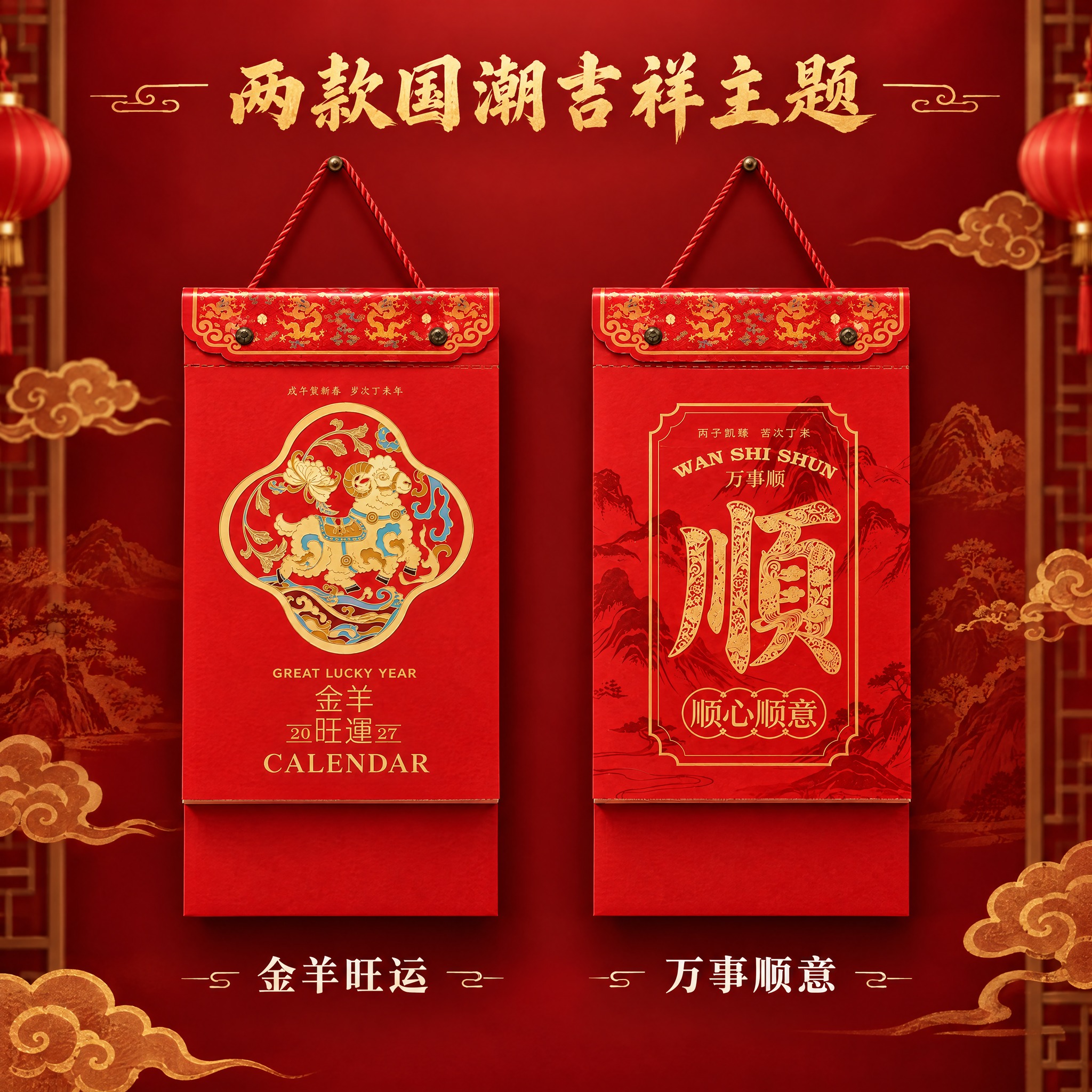 [主图-3] 双款式展示，主题：两款吉祥主题 任选心意。 [统… - 图片创意预览