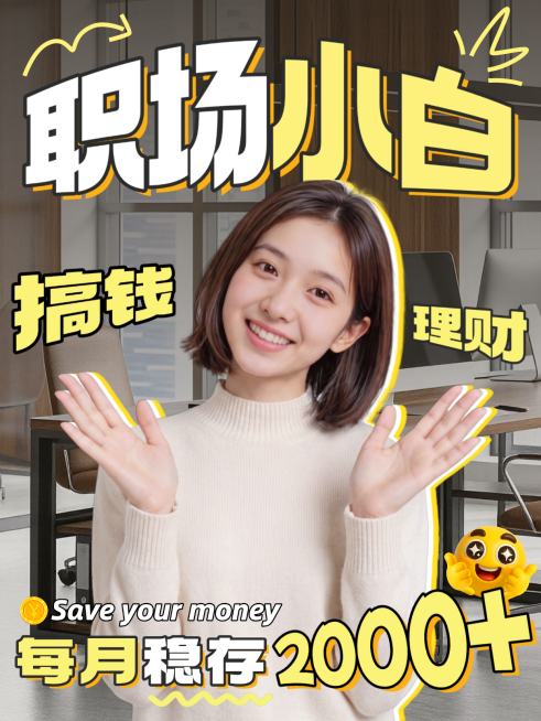 职场搞钱存钱理财攻略小红书封面预览效果