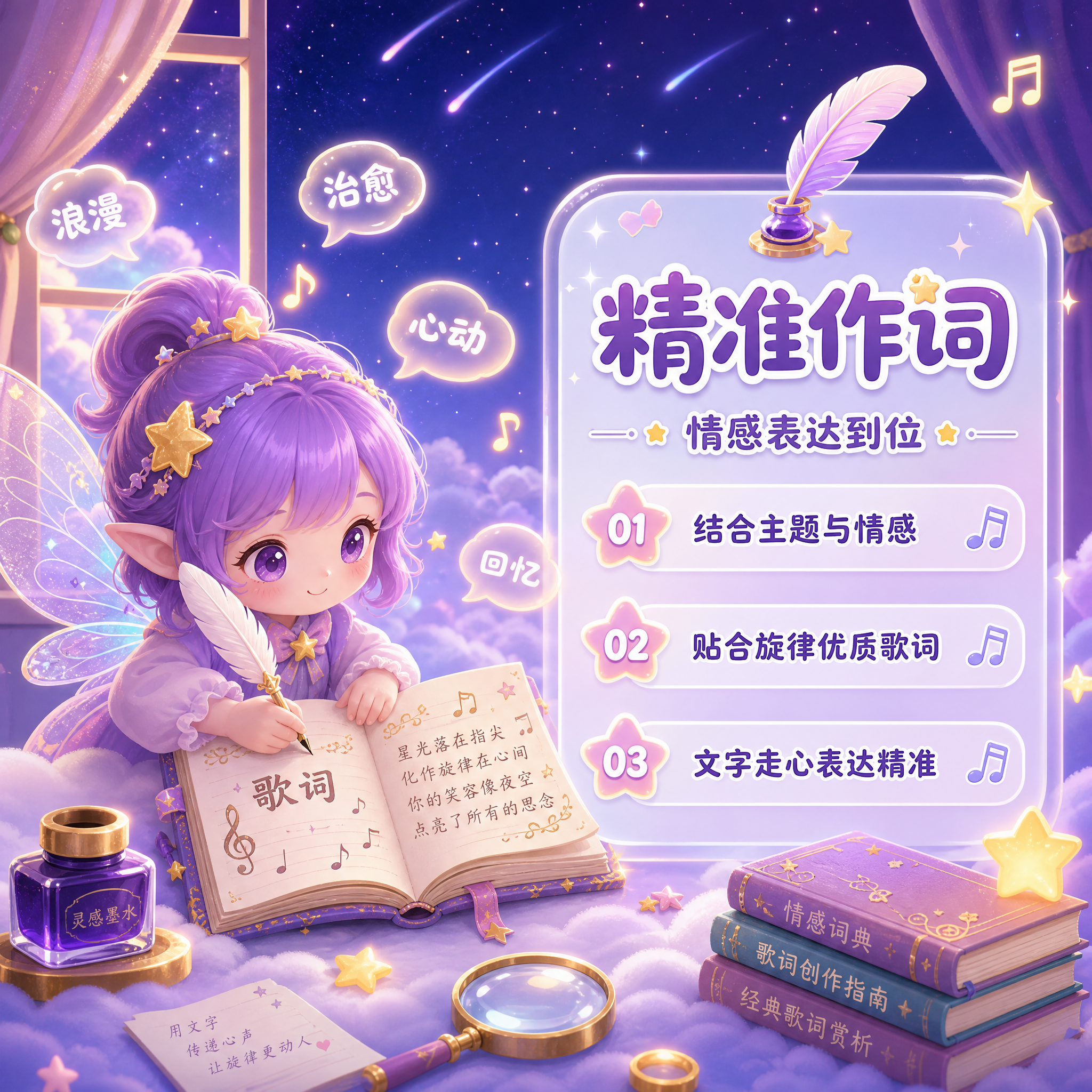 [主图-2] 音乐创作定制服务 作词板块深度展示。 [统一基调… - 图片创意预览