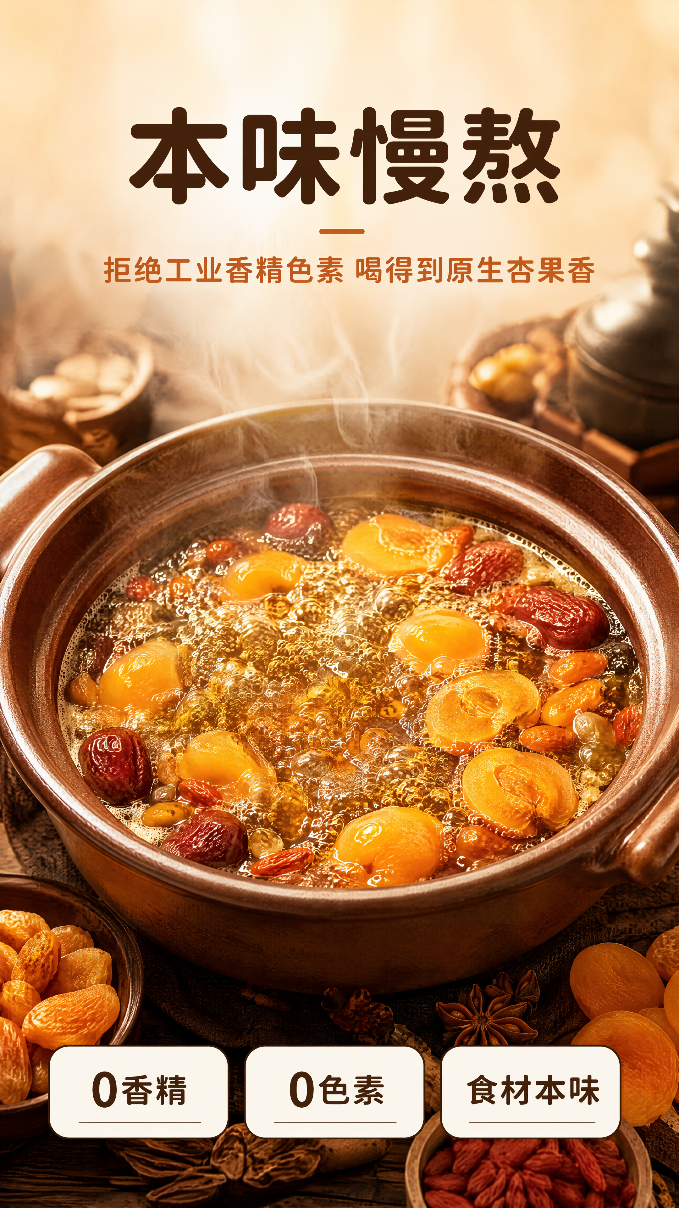 [第4张] 详情页工艺质地特写-砂锅慢熬杏皮茶。本张使用【图5… - 图片创意预览