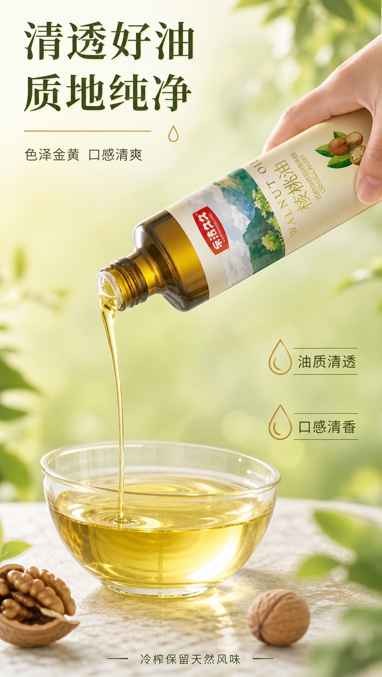 [商品] 使用【图2】单瓶乐活久久核桃油；保留瓶身所有文字、L… - 图片创意预览