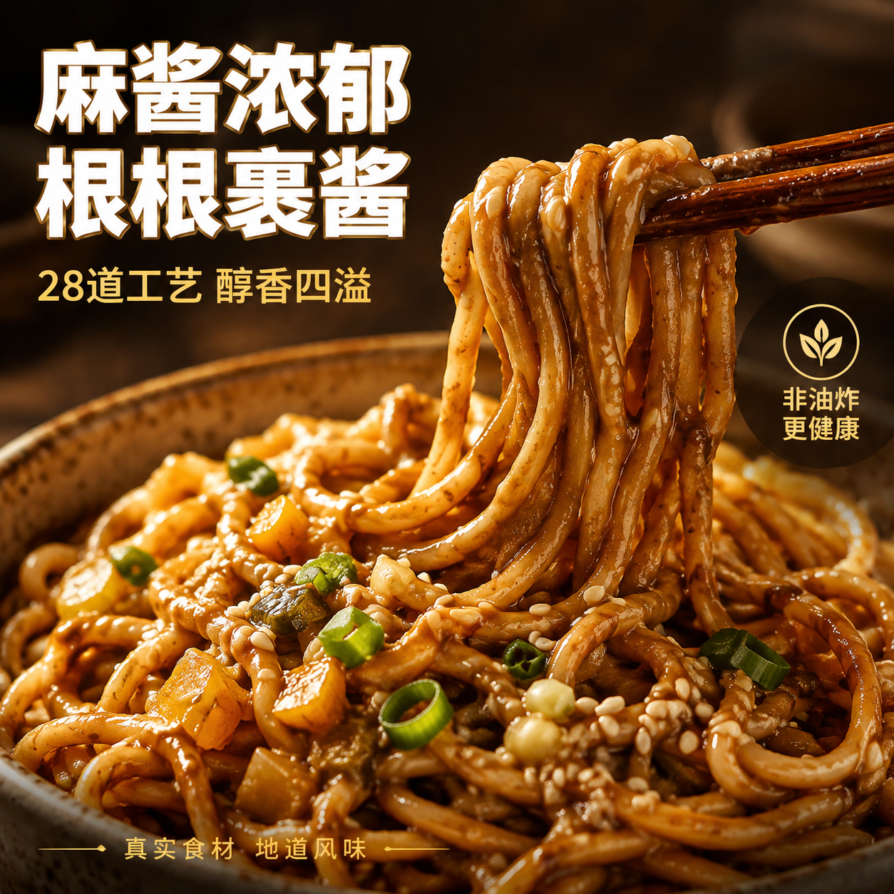 [主图-3] 细节特写 麻酱浓郁 面条劲道 [统一基调] 整体… - 图片创意预览