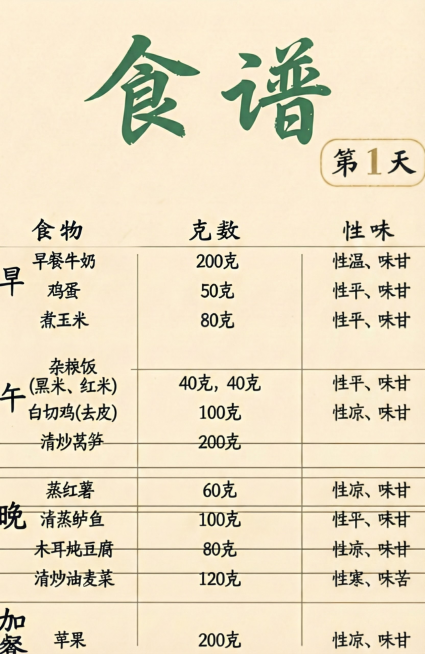 最下面一行显示不完全，把食谱具体内容往上移一下预览效果