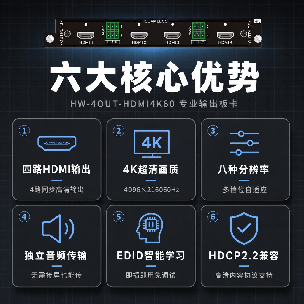 [商品] 使用【图1】HDMI无缝高清输出板卡HW-4OUT-… - 图片创意预览