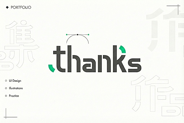 将中心标题的作品集修改为thanks