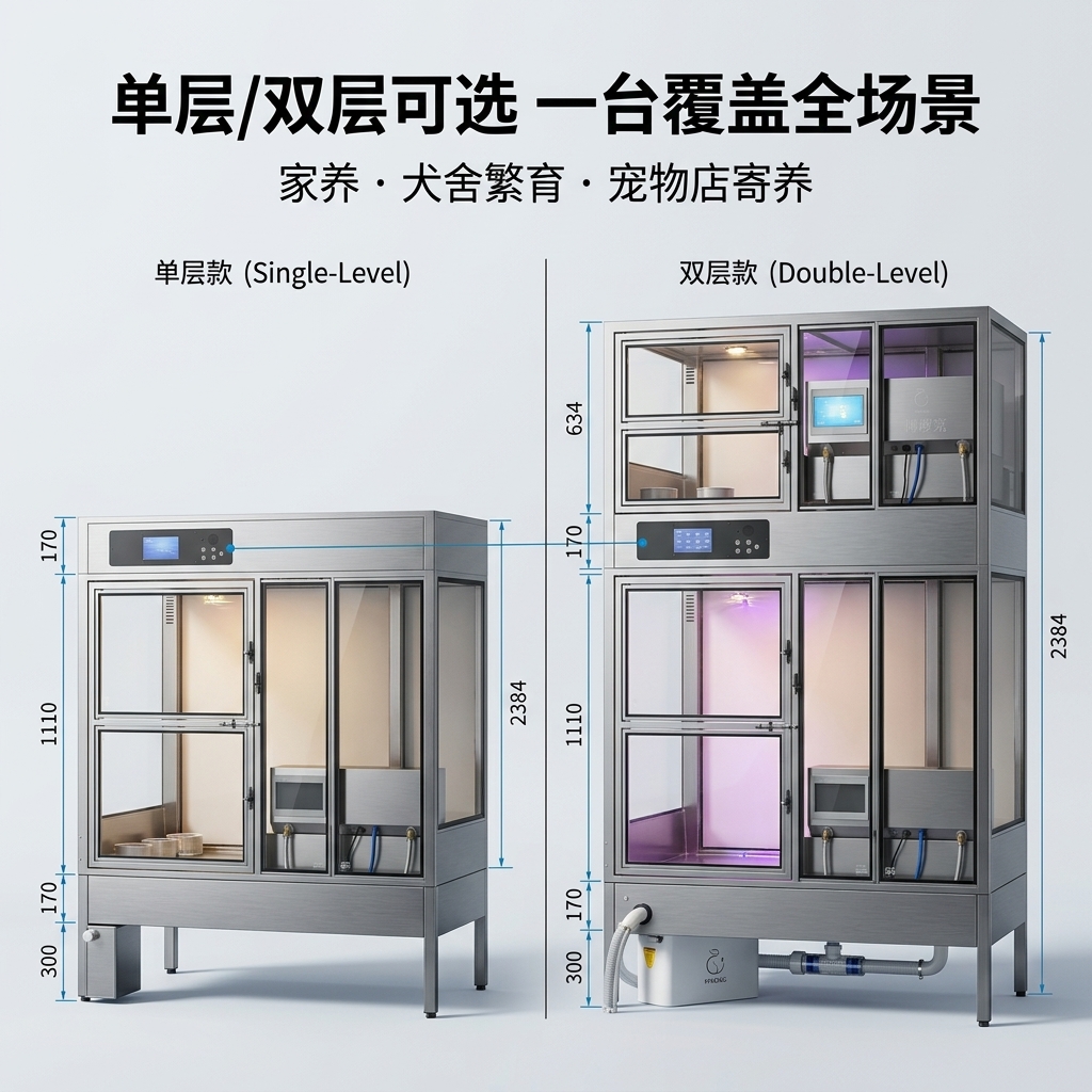 电商平台商品主图，1:1 正方形，结构优势图。左侧为单层款智能… - 图片创意预览