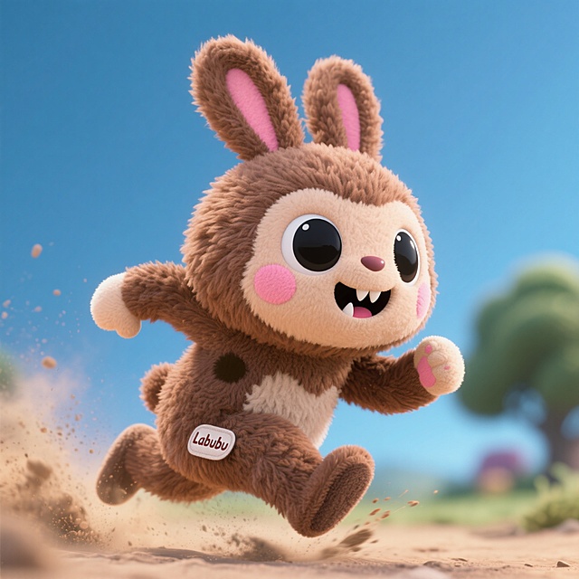 奔奔跑的labubu