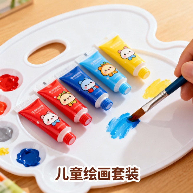 生成颜料图画产品图，尺寸1:1（可爱风格）预览效果