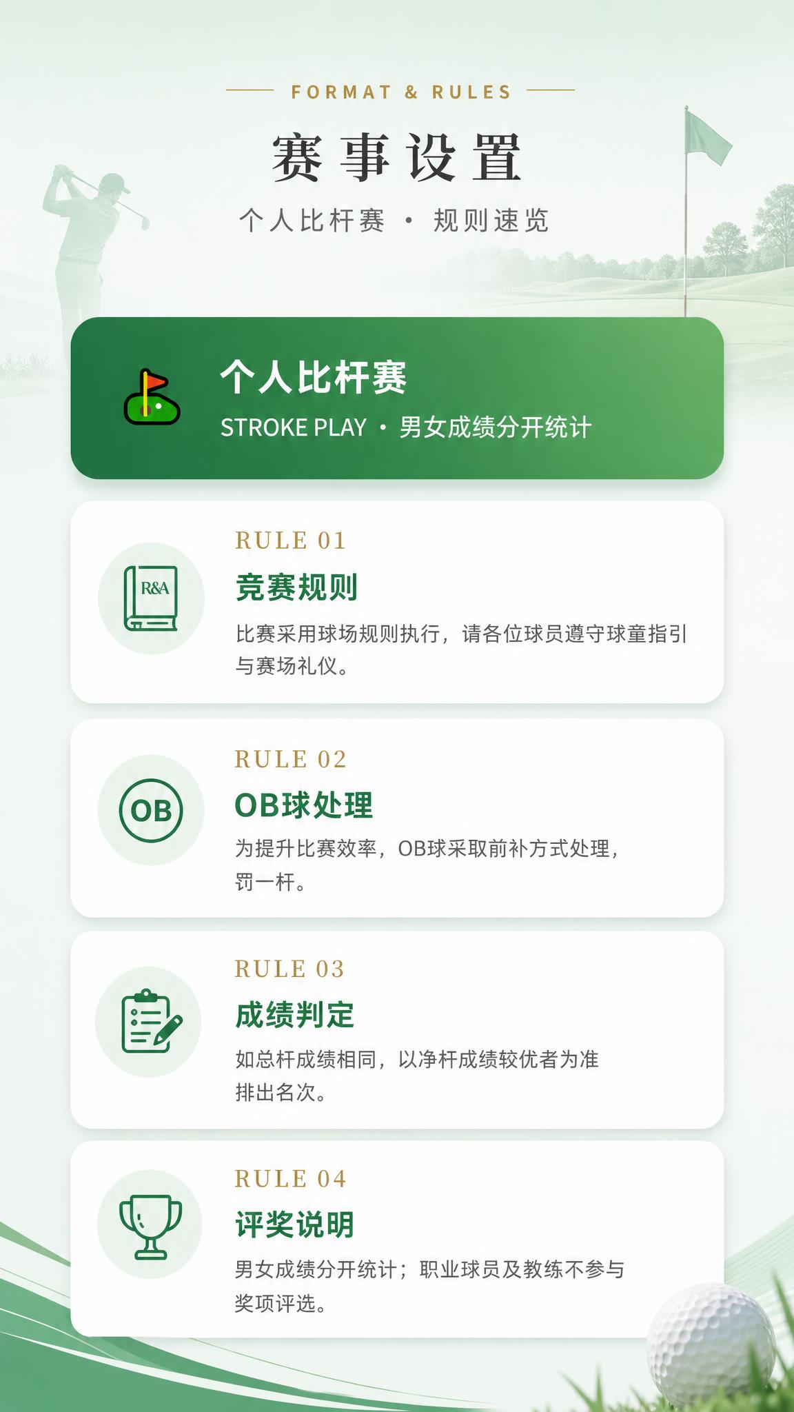 制作H5邀请函第3屏：赛事设置页。 背景为浅青绿色渐变，延续整… - 图片创意预览