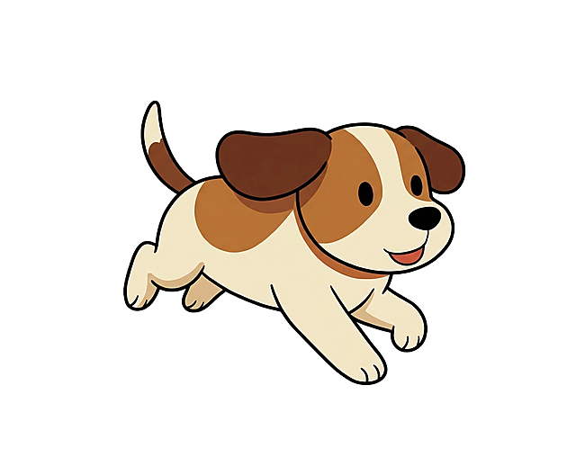 只保留原图中的小狗，和原图中小狗姿态样式完全一模一样，将背景改为纯白色