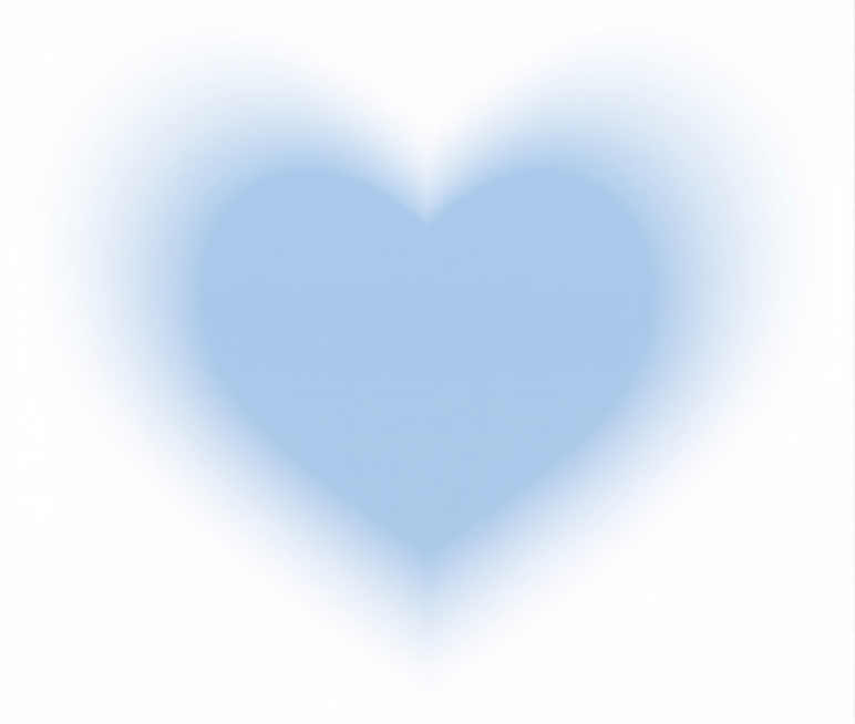 将这颗扩散爱心的颜色改为奶蓝色，色值为#b0cbeb，保留模糊渐变效果预览效果