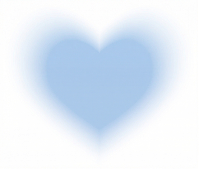 将这颗扩散爱心的颜色改为奶蓝色，色值为#b0cbeb，保留模糊渐变效果