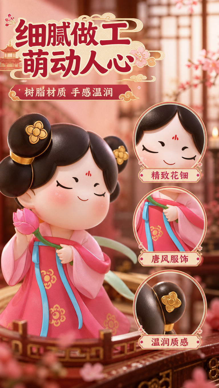 [商品] 使用【图1】【图2】唐小主舞蹈盲盒形象图；保留唐仕女… - 图片创意预览