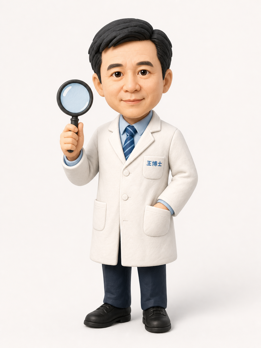 将第一张图的人物改成第二张图的3D卡通黏土风格，保留人物原本的… - 图片创意预览