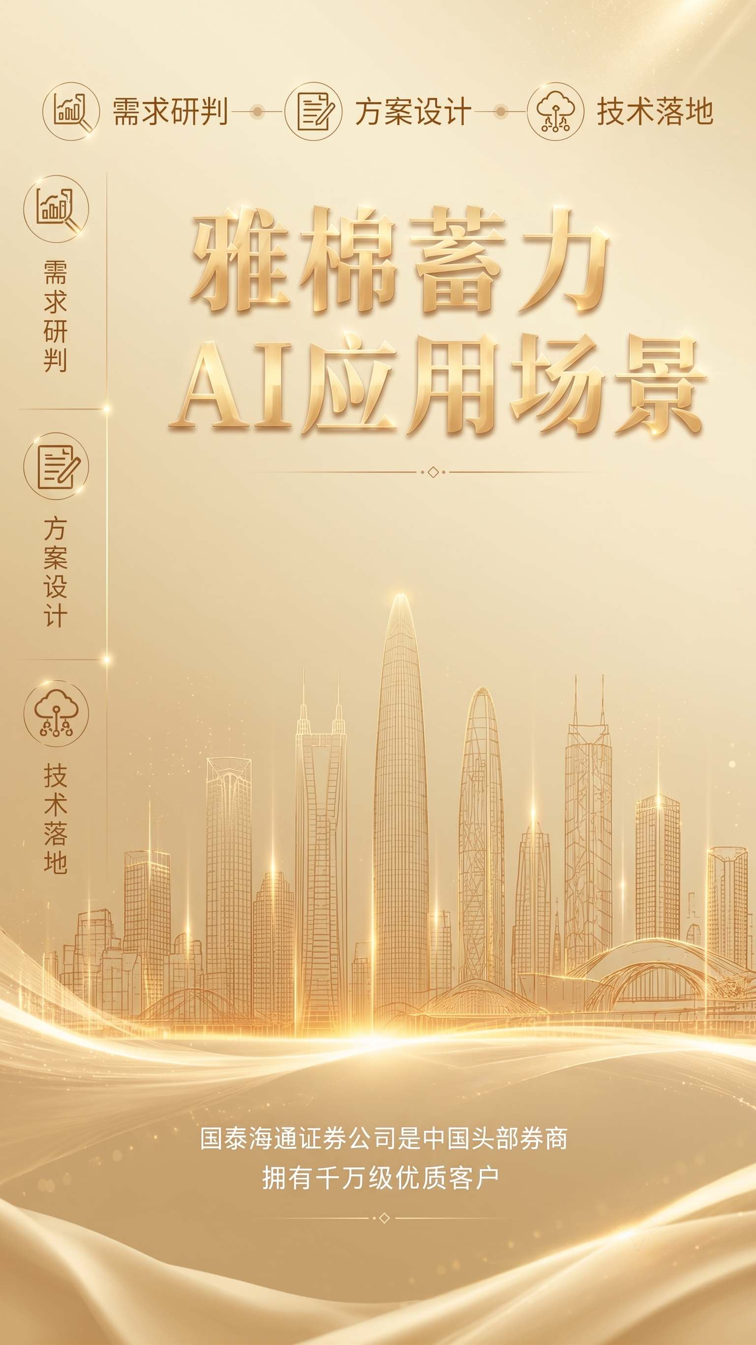 从需求研判、方案设计到技术落地改为横向字排练，竖排版，可以用辅… - 图片创意预览
