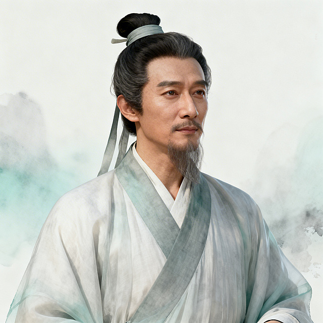 宋代文人苏轼，中年男性，儒雅清隽，气质豁达飘逸，眼神温润有书卷气，面部线条柔和自然，神态从容淡然，自带文人风骨与旷达意境。身着宋代传统宽袖长衫，素色为主，浅灰、月白、淡青等清雅色调，面料轻薄飘逸，领口、袖口简约古朴，无繁复装饰，符合宋代文人素雅审美。宋代男子束发造型，发髻规整，发带简约素雅，发丝自然柔顺，古风古韵。整体画面清雅悠远，水墨国风，适配宋词意境，背景虚化留白，色调柔和淡雅，光影温润通透，氛围感宁静诗意，尽显文人墨客的洒脱与才情。写实偏唯美古风，质感细腻自然，动作神态舒缓文雅，适配诗词朗诵、宋词讲解、文化讲解类数字人使用。